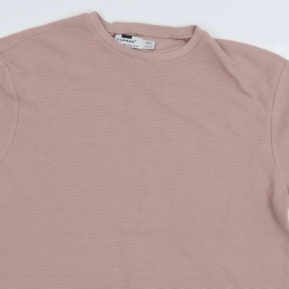 Topman Mens Pink  Jersey  T-Shirt Size M