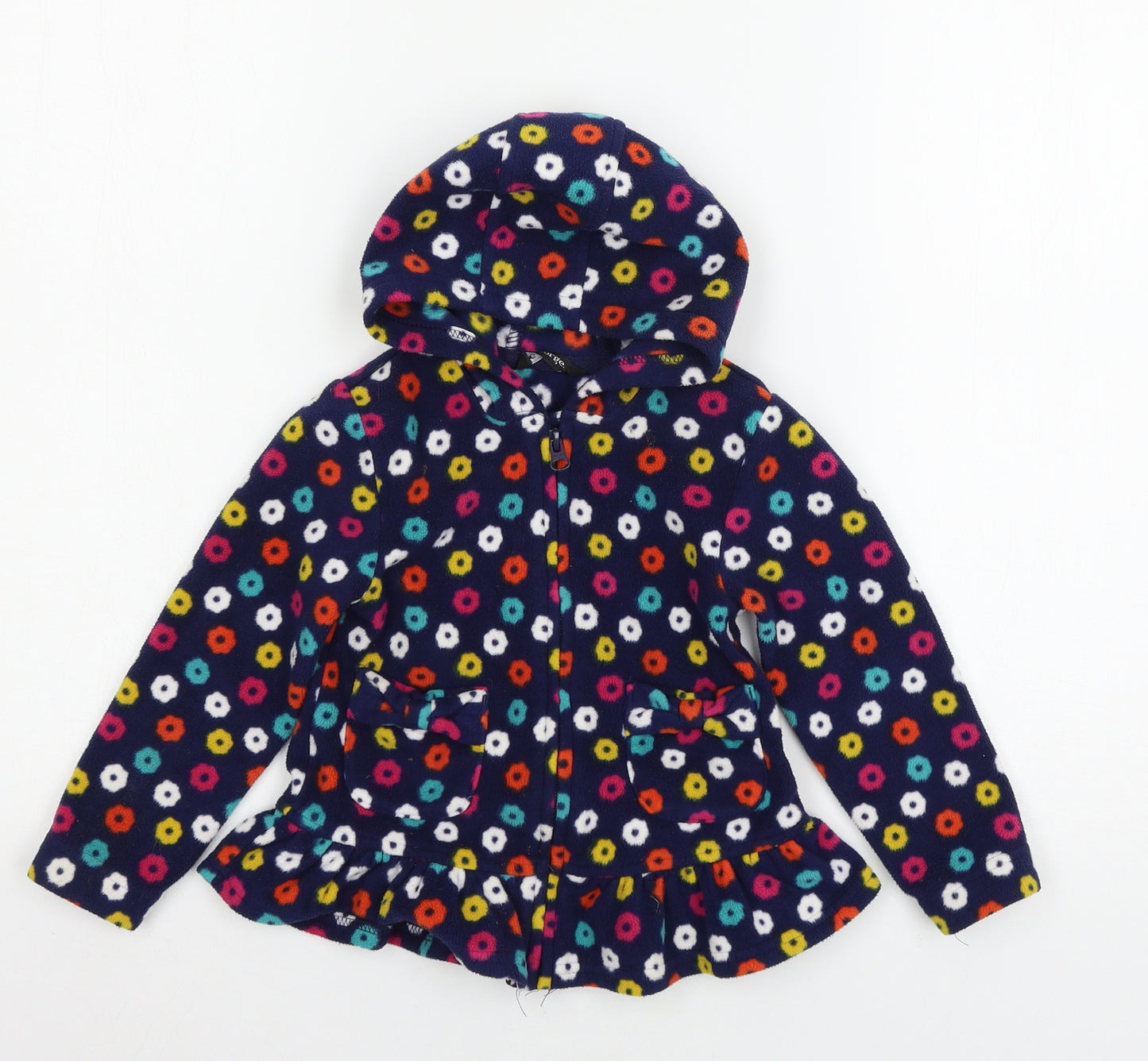 George Girls Blue Floral Fleece Jacket  Size 2-3 Years