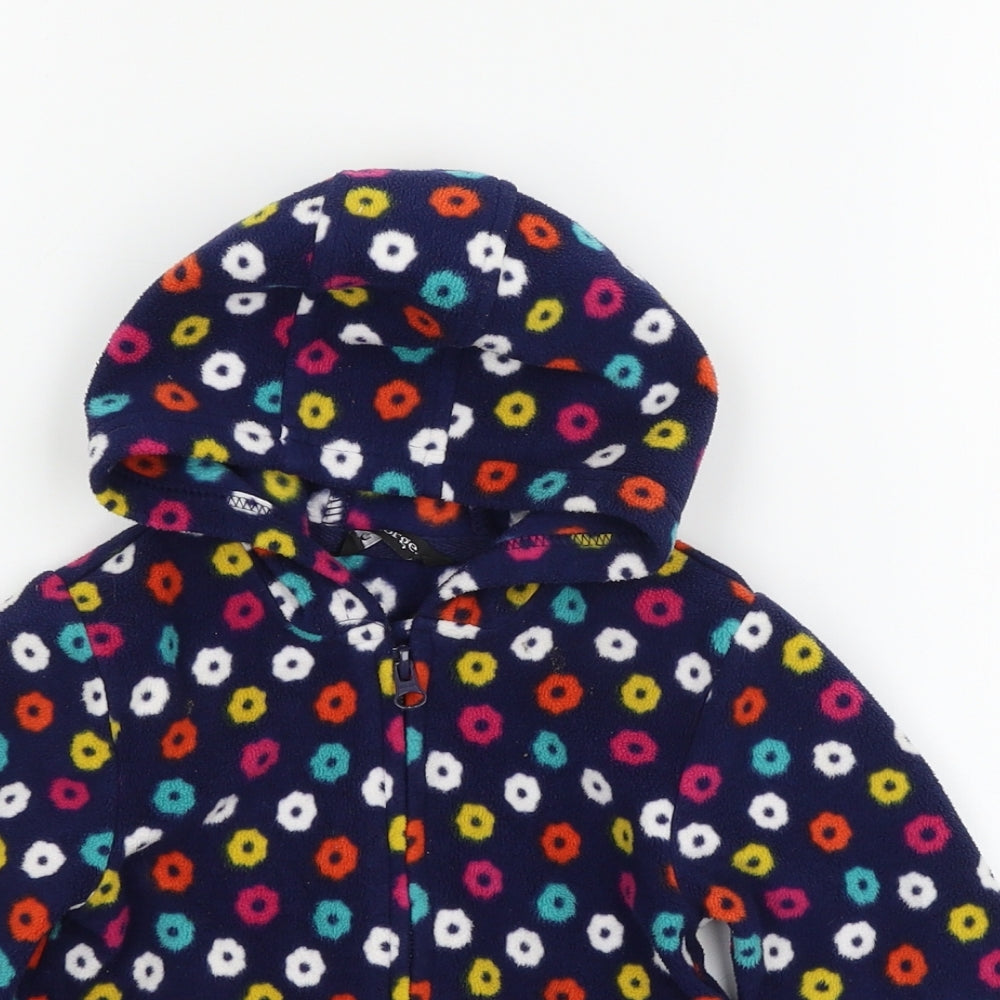 George Girls Blue Floral Fleece Jacket  Size 2-3 Years
