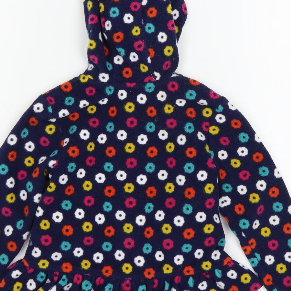 George Girls Blue Floral Fleece Jacket  Size 2-3 Years