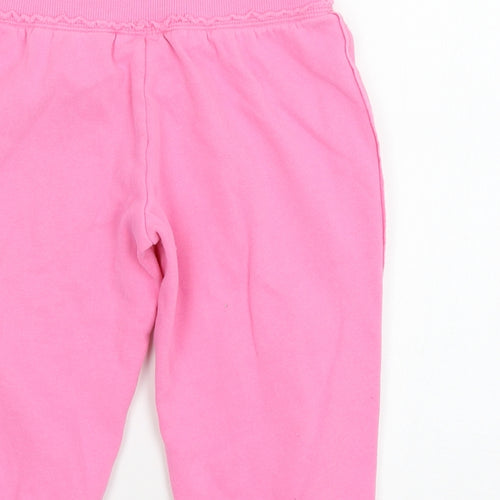 NEXT Girls Pink  Jersey Jogger Trousers Size 9 Months