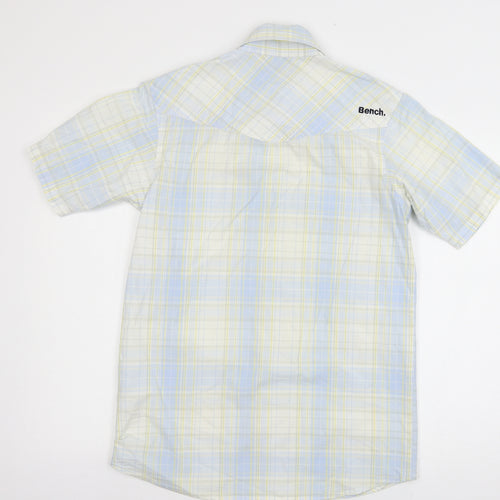 Bench Mens Blue Plaid   Button-Up Size S