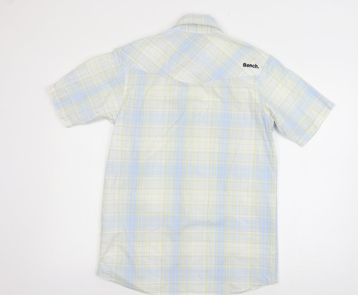 Bench Mens Blue Plaid   Button-Up Size S