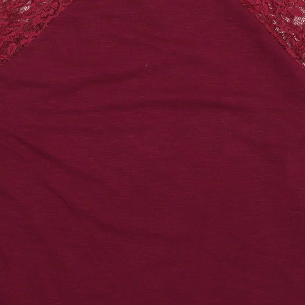 Papaya Womens Pink  Jersey Basic T-Shirt Size 10