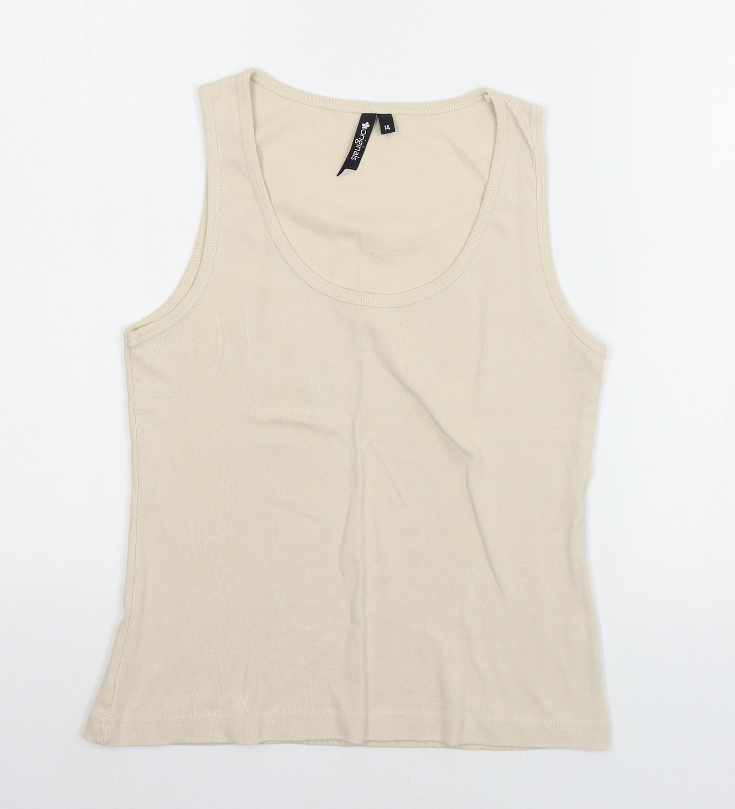 Originals Womens Beige  Jersey Basic Tank Size 14