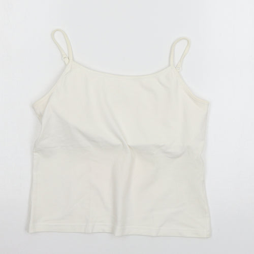 Papaya Womens White  Jersey Basic Tank Size 14