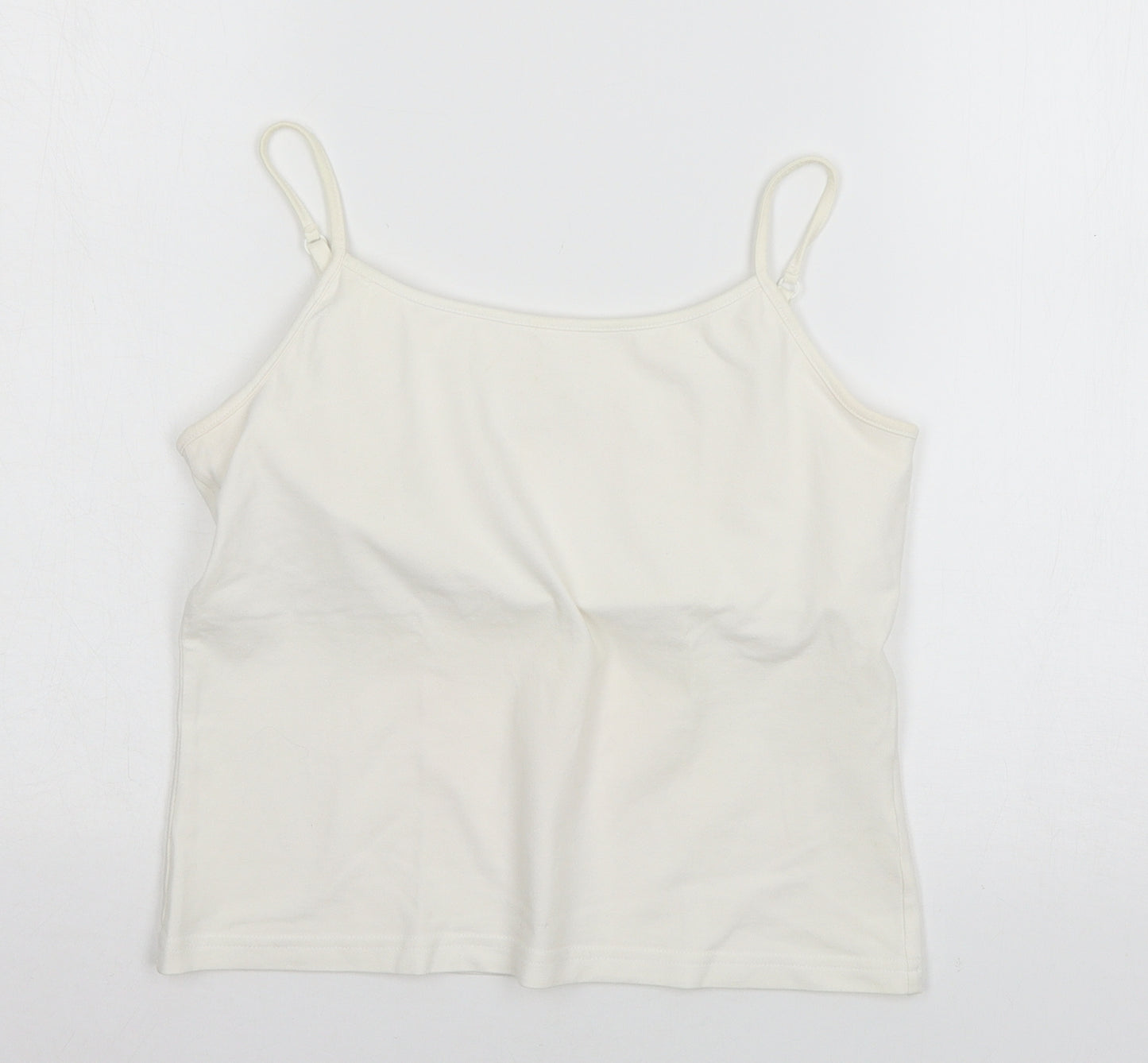 Papaya Womens White  Jersey Basic Tank Size 14