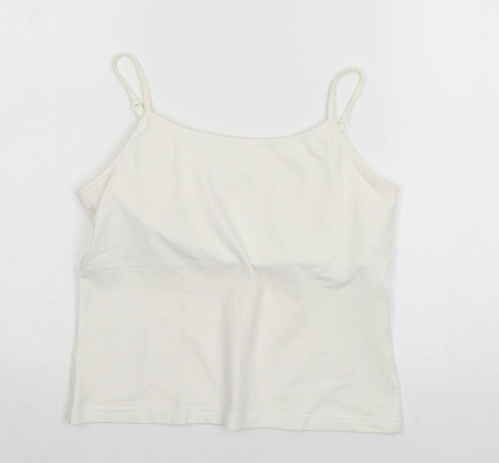Papaya Womens White  Jersey Basic Tank Size 14