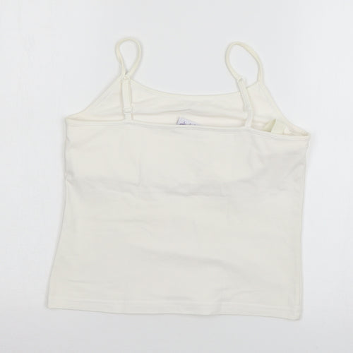 Papaya Womens White  Jersey Basic Tank Size 14