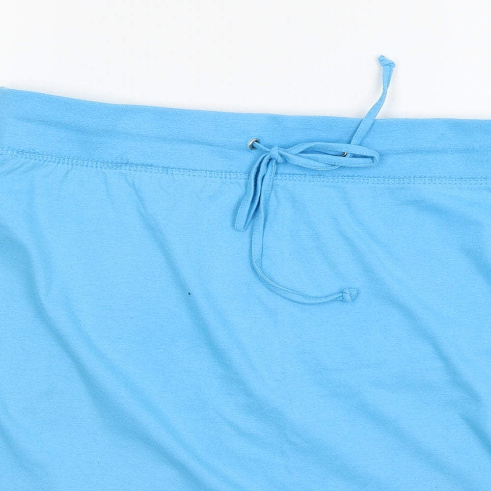 Riviera Womens Blue  Jersey Mini Skirt Size 14