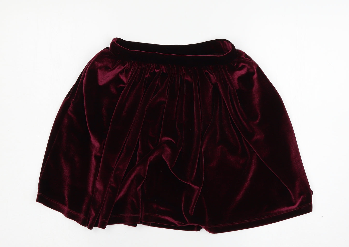 Topshop Womens Purple  Velour Flare Skirt Size 6