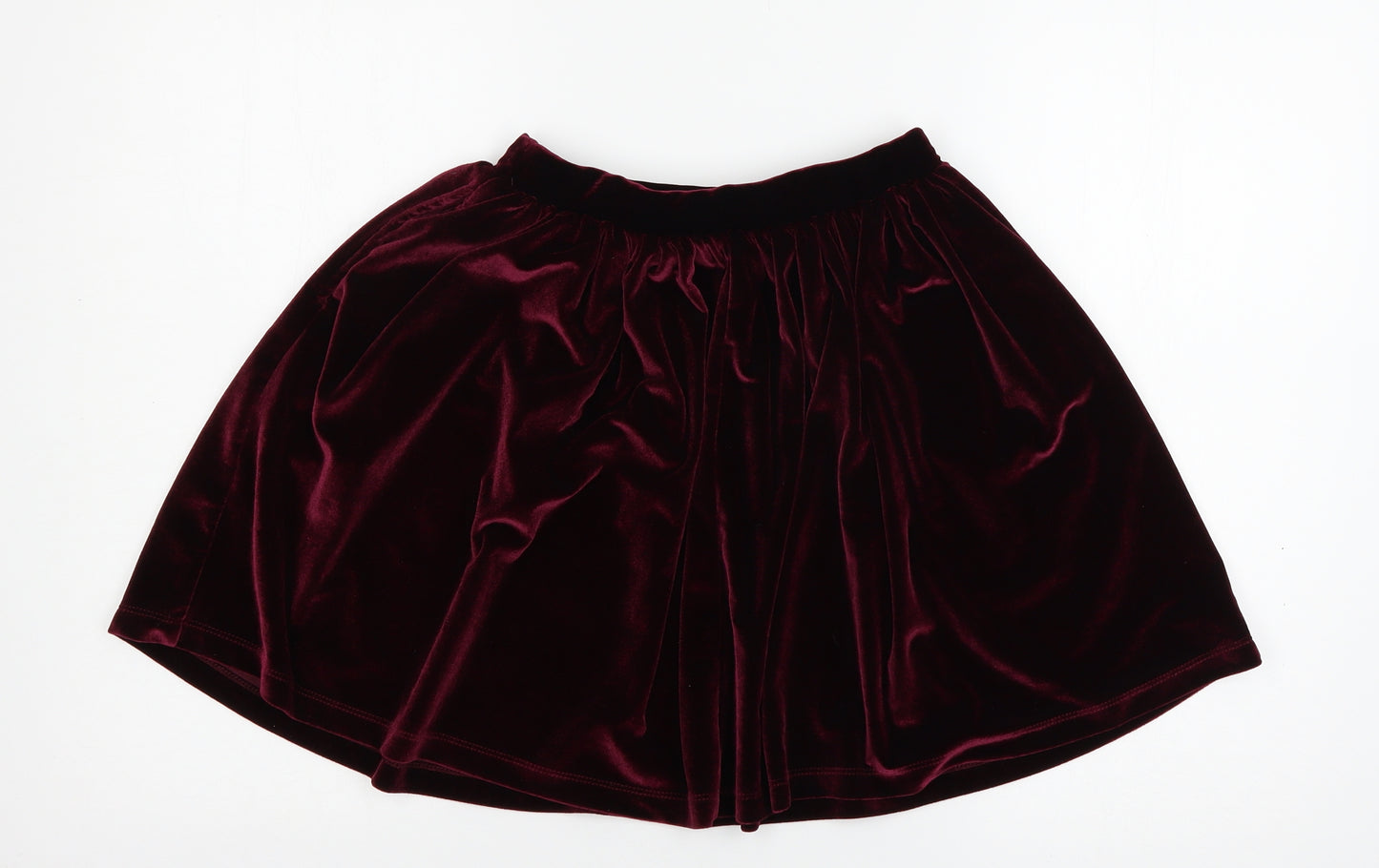 Topshop Womens Purple  Velour Flare Skirt Size 6