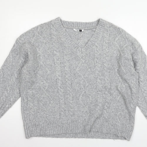 PEP & CO Womens Grey  Knit Pullover Jumper Size 16
