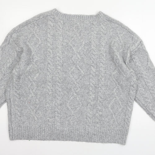 PEP & CO Womens Grey  Knit Pullover Jumper Size 16
