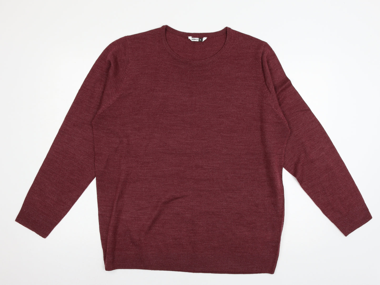 Pep & Co Mens Red  Knit Pullover Jumper Size XL