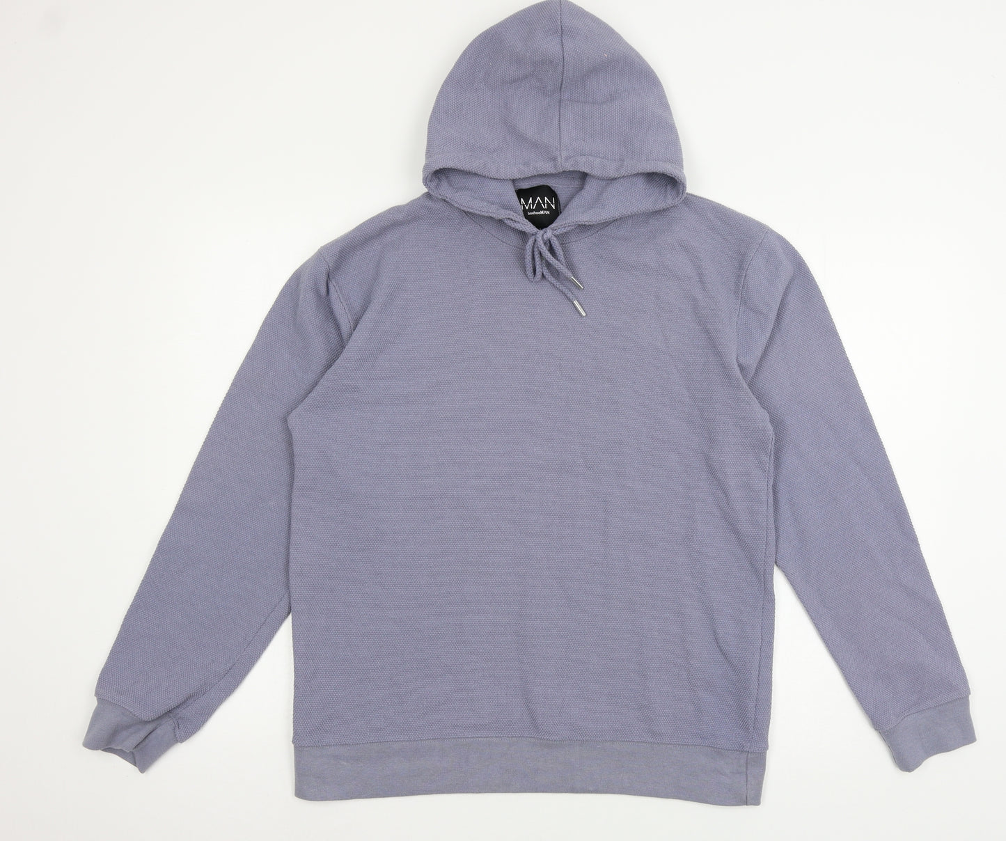 Boohoo Mens Blue  Jersey Pullover Hoodie Size L