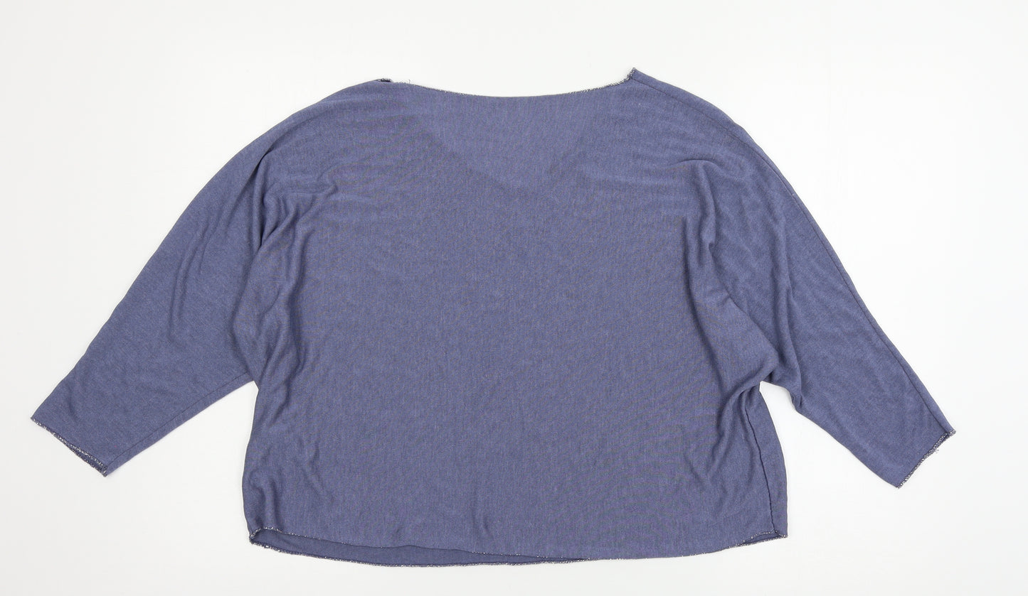 Preworn Womens Blue  Jersey Basic T-Shirt Size S