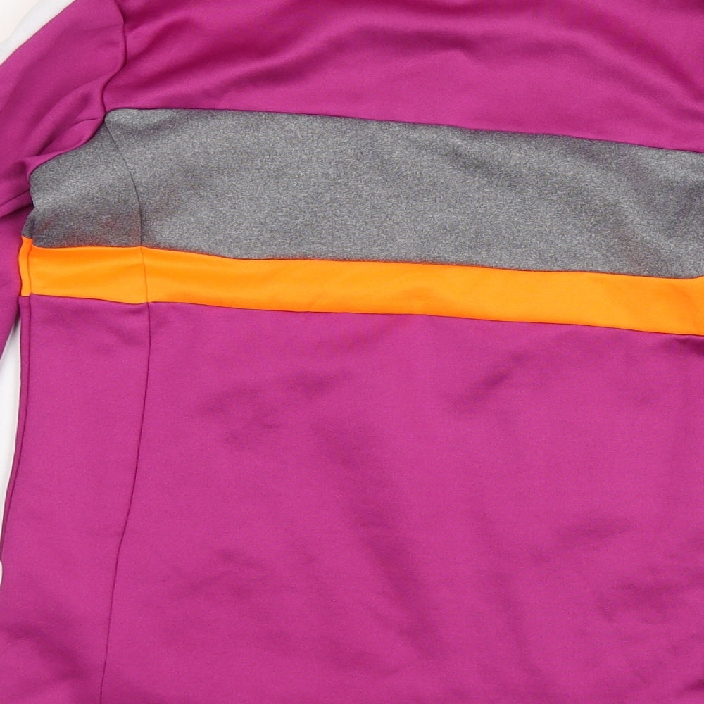 Crane Girls Purple Striped Jersey Pullover Sweatshirt Size 11-12 Years