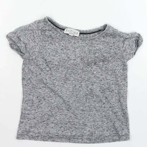 Indigo Girls Grey  Jersey Basic T-Shirt Size 4-5 Years