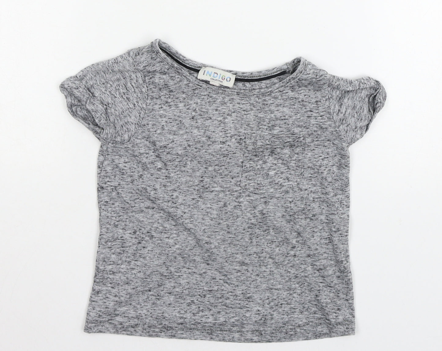 Indigo Girls Grey  Jersey Basic T-Shirt Size 4-5 Years