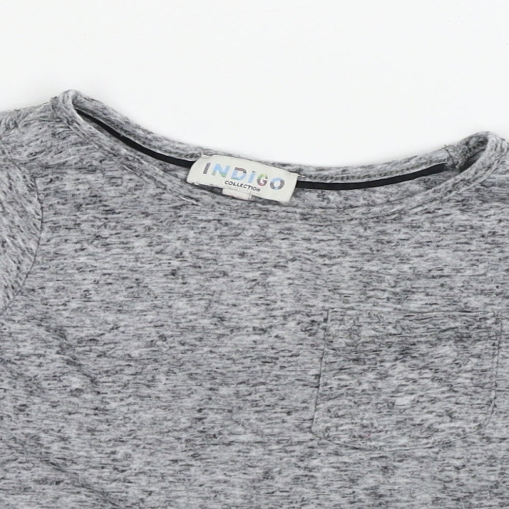 Indigo Girls Grey  Jersey Basic T-Shirt Size 4-5 Years