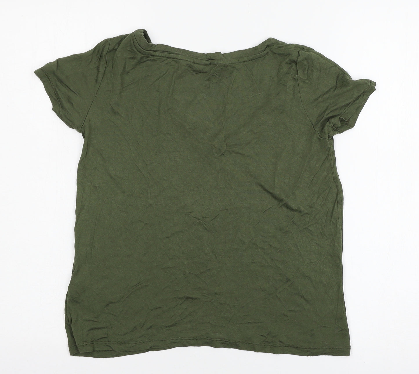 H&M Womens Green  Jersey Basic T-Shirt Size XS