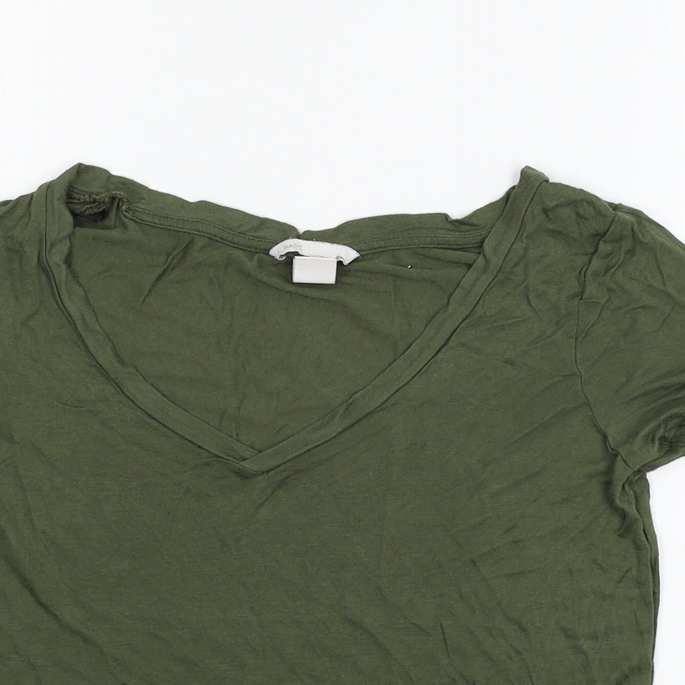 H&M Womens Green  Jersey Basic T-Shirt Size XS