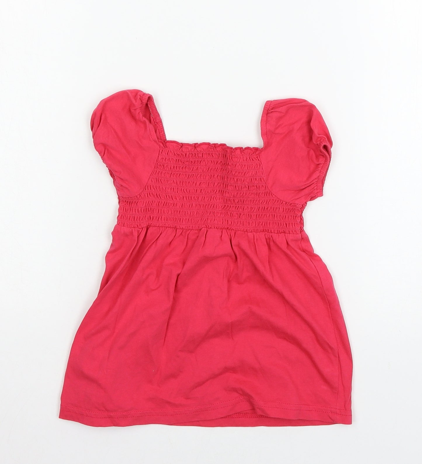 Marks and Spencer Girls Pink  Jersey Basic T-Shirt Size 3-4 Years