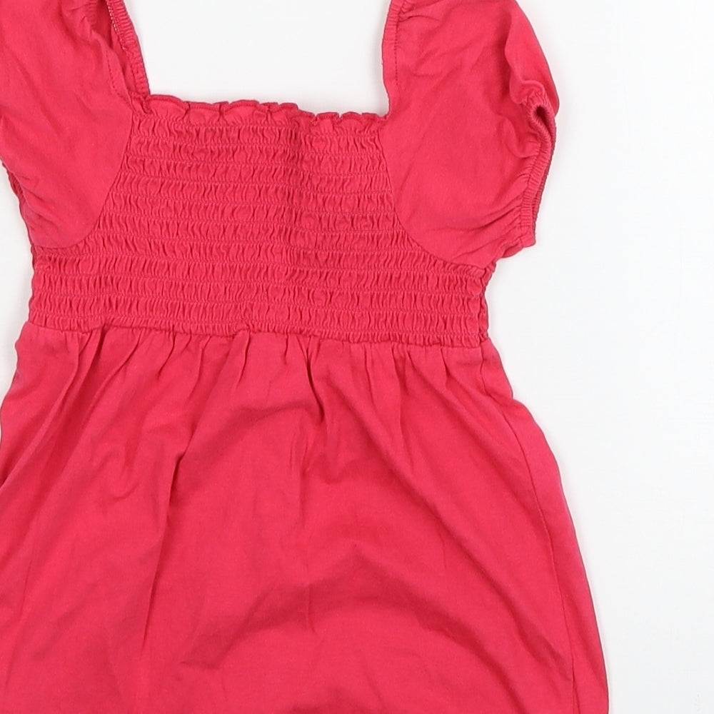 Marks and Spencer Girls Pink  Jersey Basic T-Shirt Size 3-4 Years