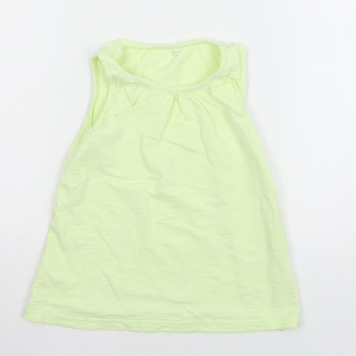 George Girls Green  Jersey Basic Tank Size 5-6 Years