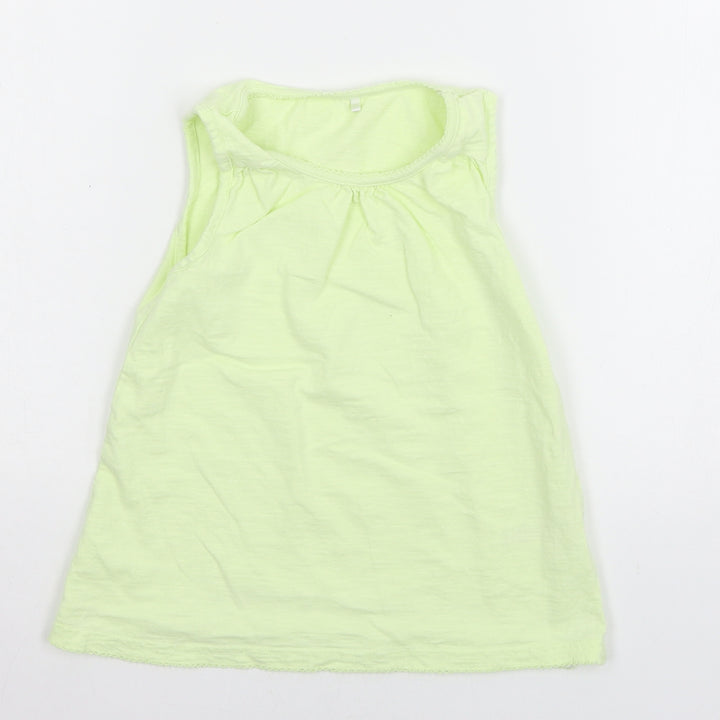 George Girls Green  Jersey Basic Tank Size 5-6 Years