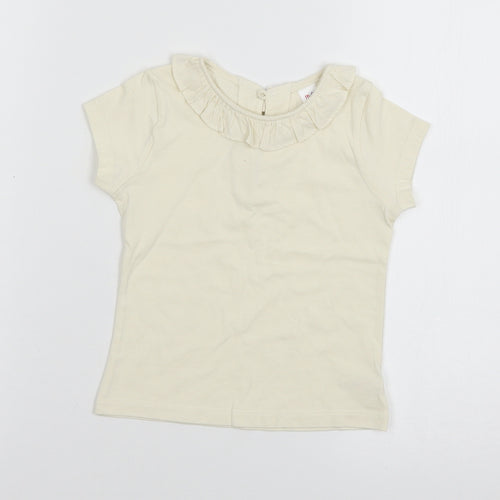 Mini Club Girls Beige  Jersey Basic T-Shirt Size 3-4 Years