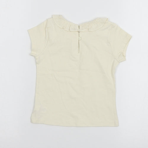 Mini Club Girls Beige  Jersey Basic T-Shirt Size 3-4 Years