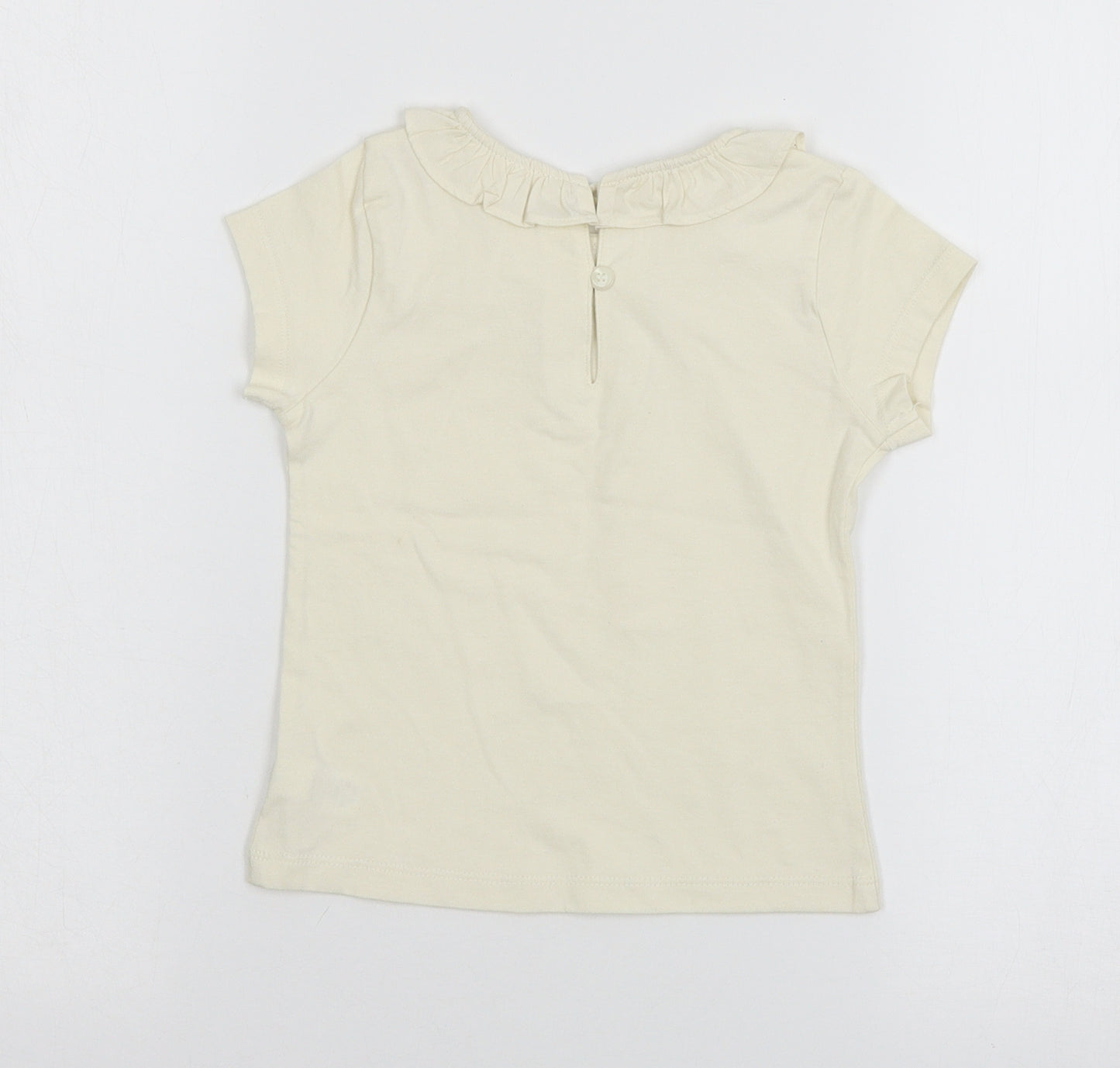 Mini Club Girls Beige  Jersey Basic T-Shirt Size 3-4 Years