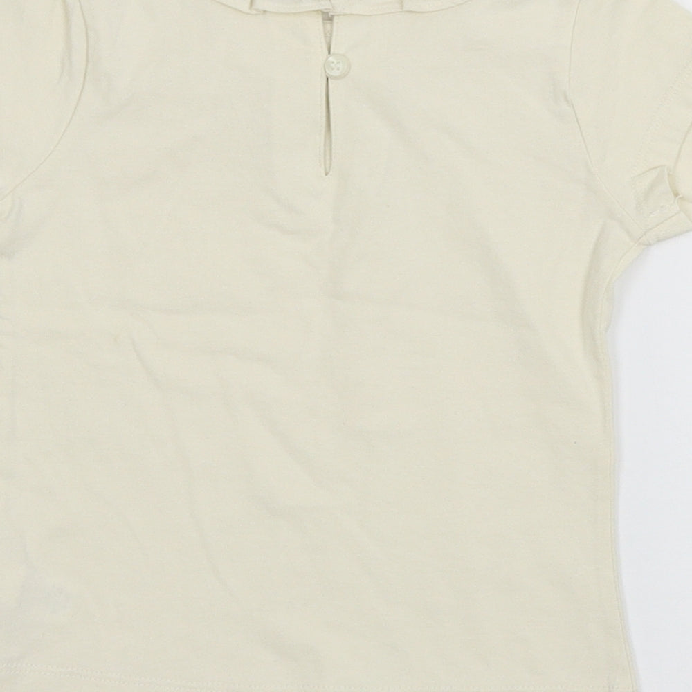 Mini Club Girls Beige  Jersey Basic T-Shirt Size 3-4 Years