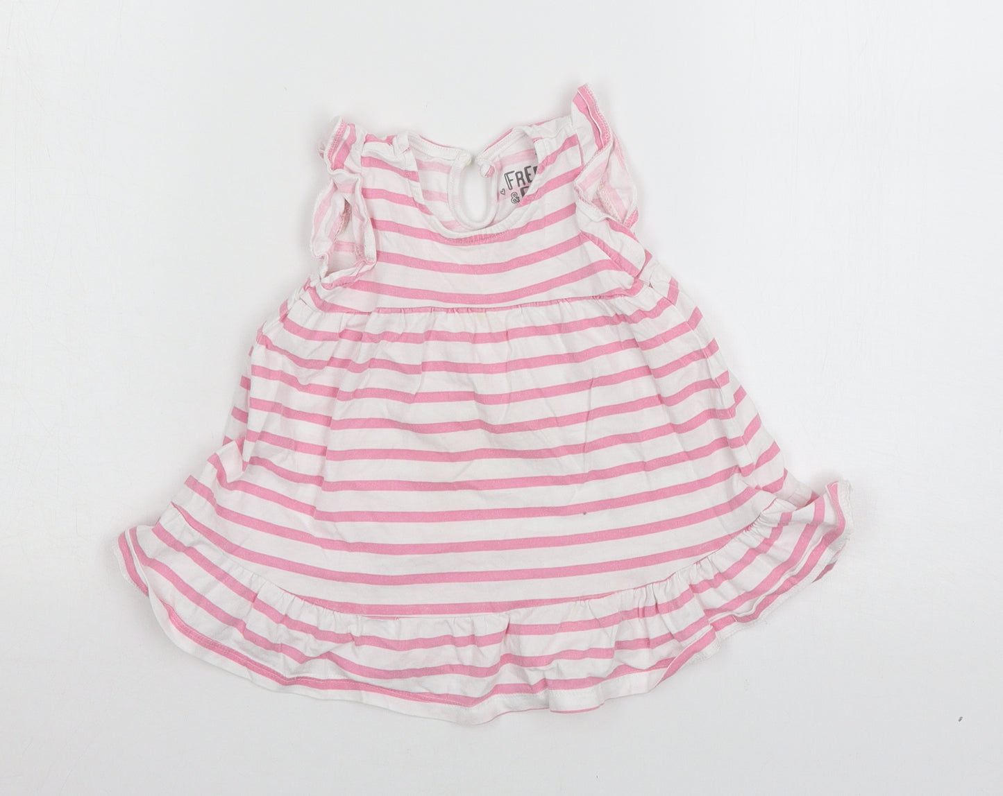 F&F Girls Pink  Jersey Tank Dress  Size 9-12 Months