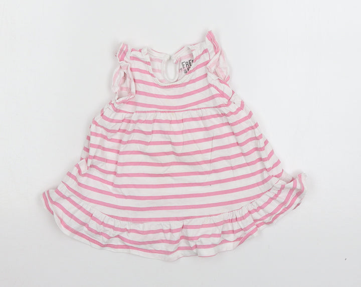 F&F Girls Pink  Jersey Tank Dress  Size 9-12 Months