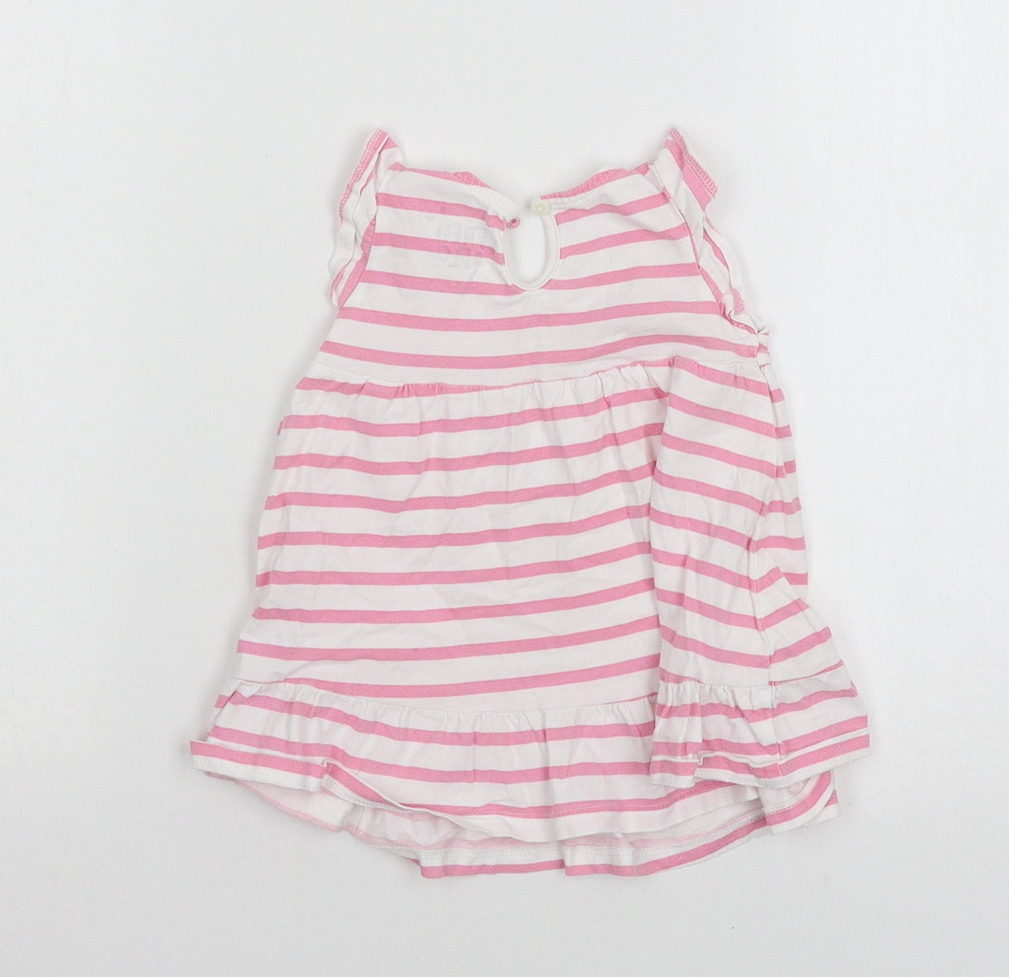 F&F Girls Pink  Jersey Tank Dress  Size 9-12 Months