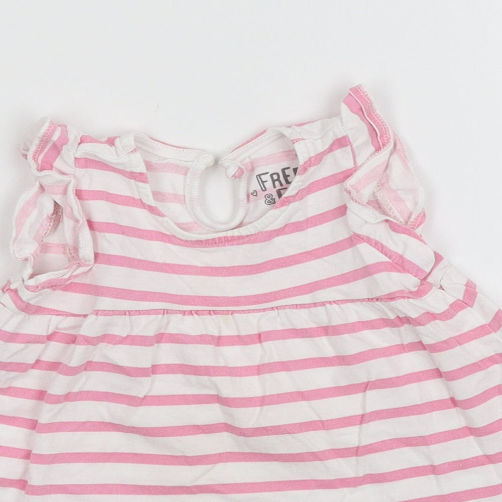 F&F Girls Pink  Jersey Tank Dress  Size 9-12 Months