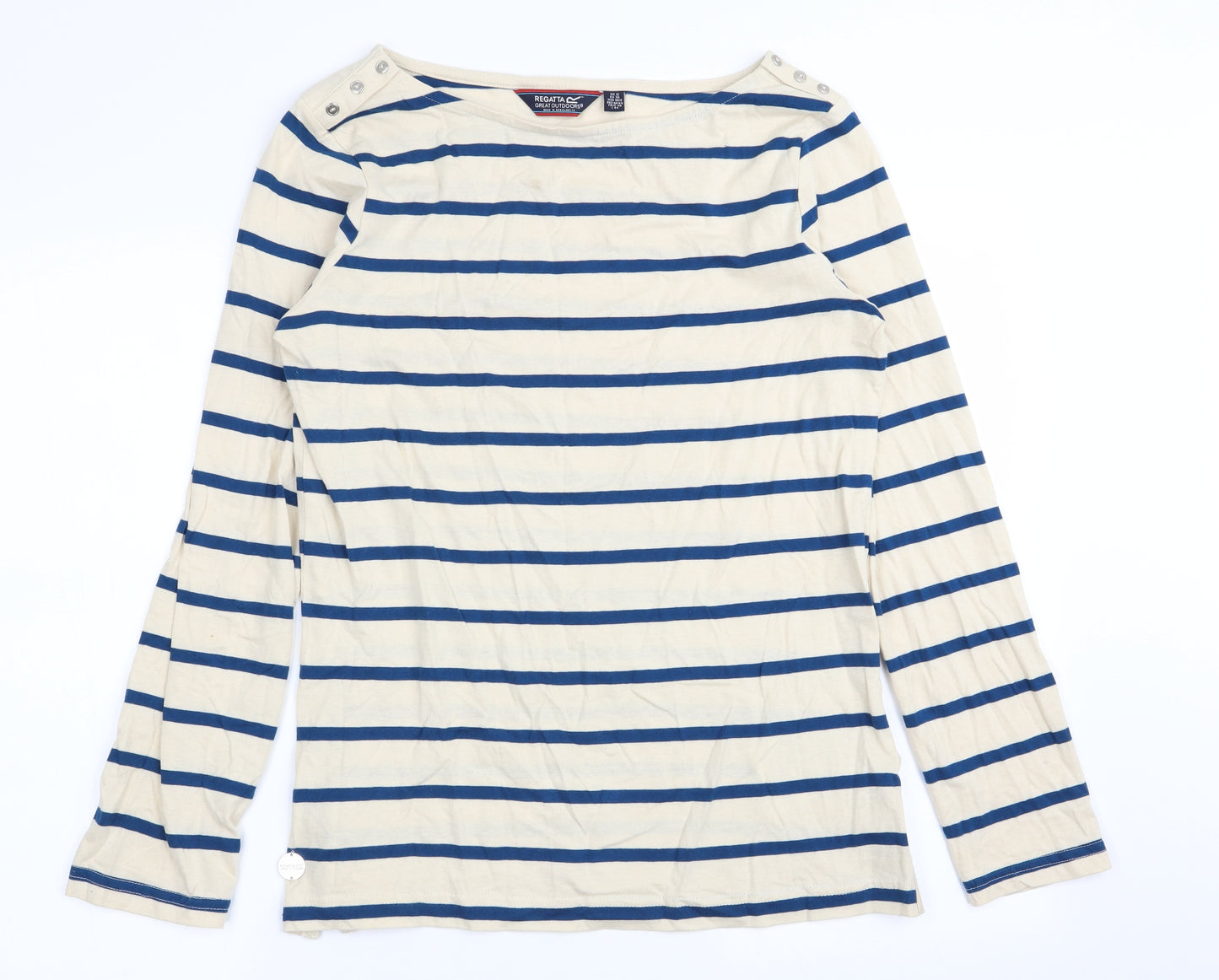 Regatta Womens Multicoloured Striped  Basic T-Shirt Size 12
