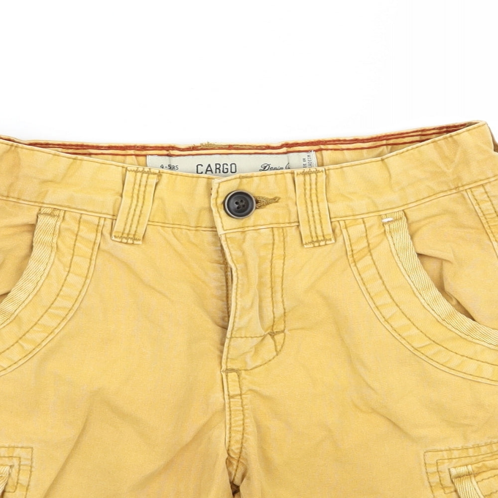 Primark Boys Yellow   Cargo Shorts Size 4-5 Years