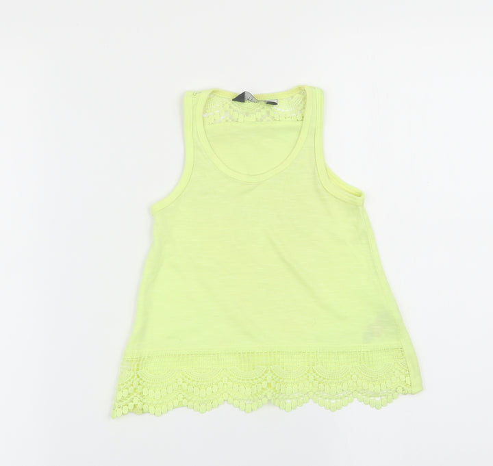 Primark Girls Yellow   Basic Tank Size 3-4 Years