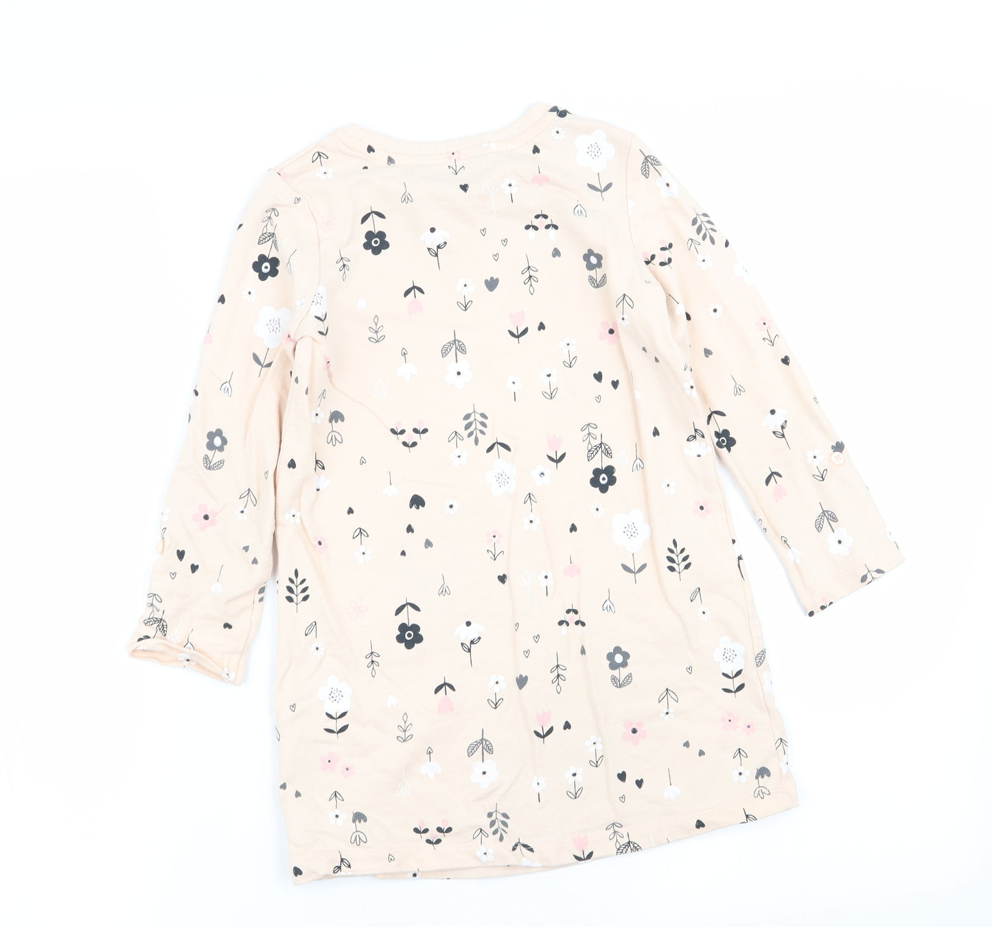 Asda George Girls Pink Floral  Jumper Dress  Size 4-5 Years