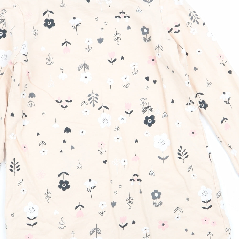 Asda George Girls Pink Floral  Jumper Dress  Size 4-5 Years