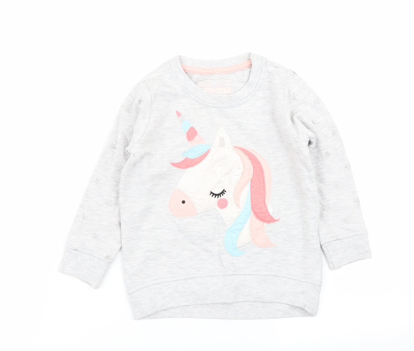 Primark Girls Grey   Pullover Jumper Size 2-3 Years