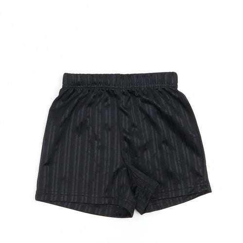 school life  Boys Black Striped  Sweat Shorts Size 4 Years - school shorts