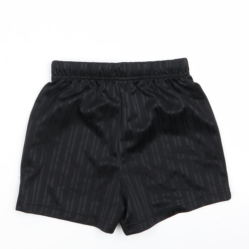 school life  Boys Black Striped  Sweat Shorts Size 4 Years - school shorts