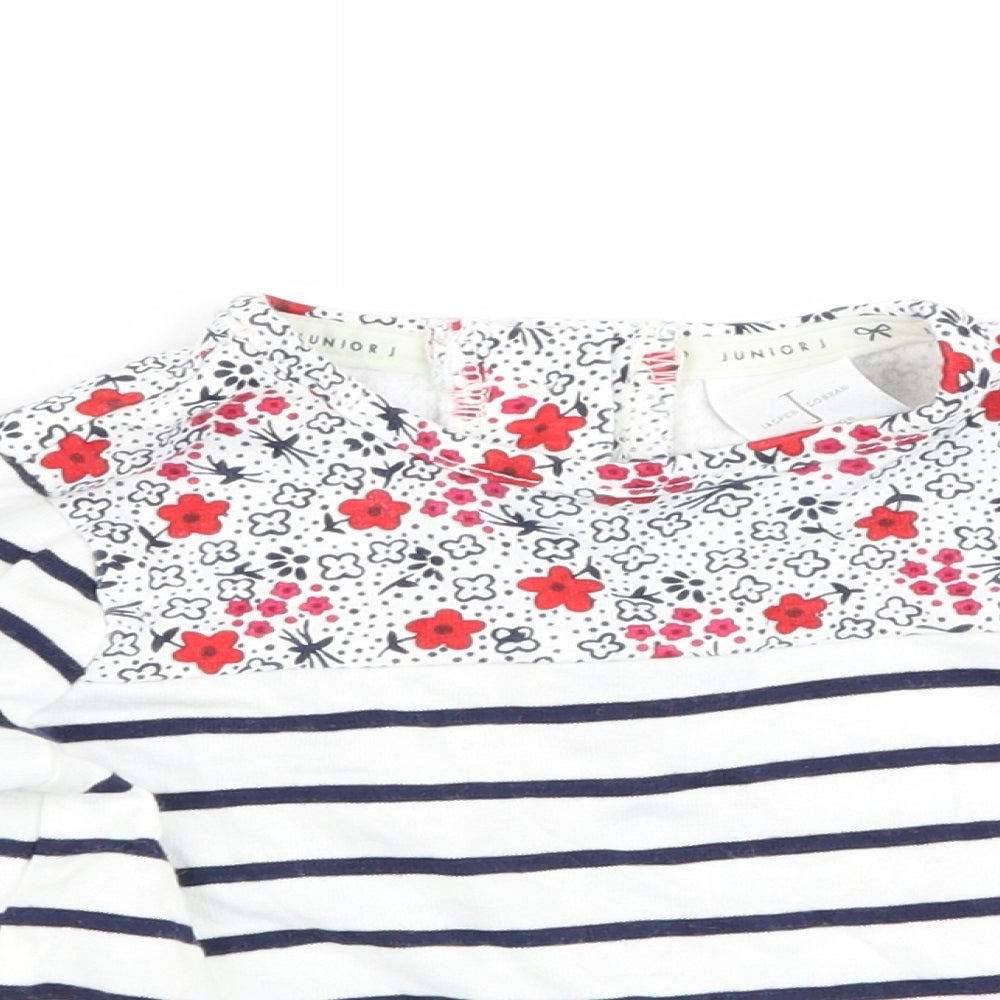Jasper Conran Girls Multicoloured Striped  Basic T-Shirt Size 3-6 Months