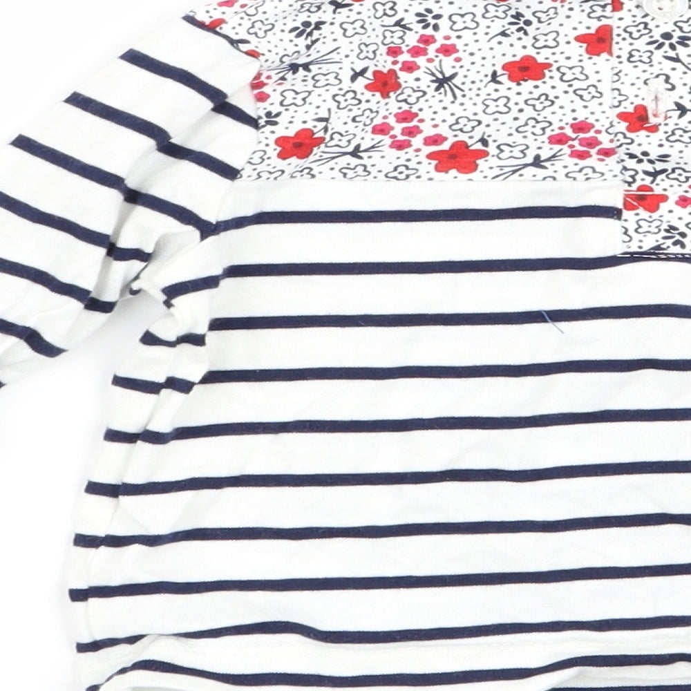 Jasper Conran Girls Multicoloured Striped  Basic T-Shirt Size 3-6 Months