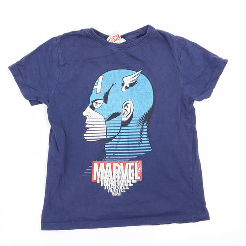Marvel Boys Blue   Basic T-Shirt Size 7-8 Years